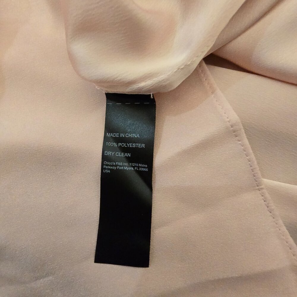 Chico's Black Label Ruffle Tank Top, Size 12, Pink NWT - Picture 10 of 13